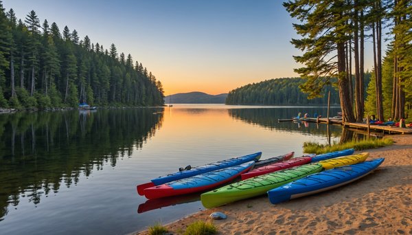 Camping avec location de sports nautiques : kayaks, pagaies, planches à voile