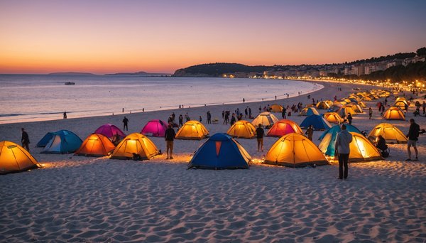 Quelles sont les activités et la vie nocturne à proximité du camping en bord de mer à Sainte Maxime ?
